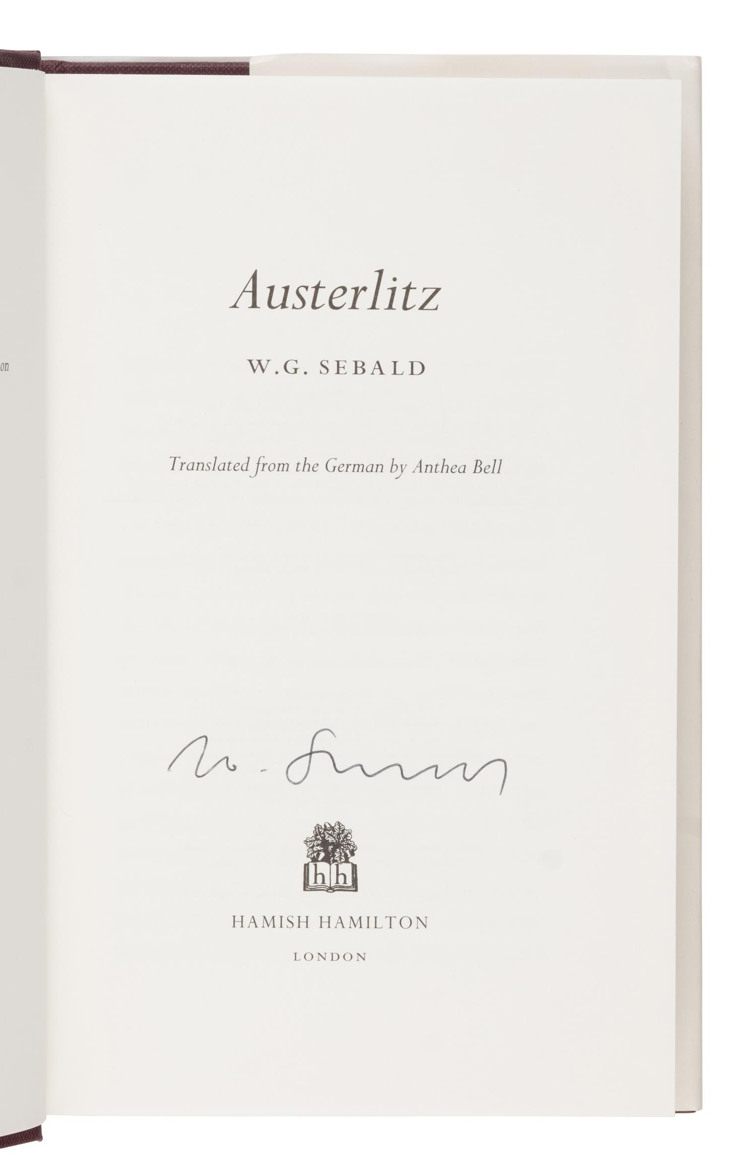 [Literature] Sebald, W.G. Group of 7 Titles