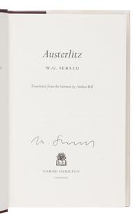 [Literature] Sebald, W.G. Group of 7 Titles