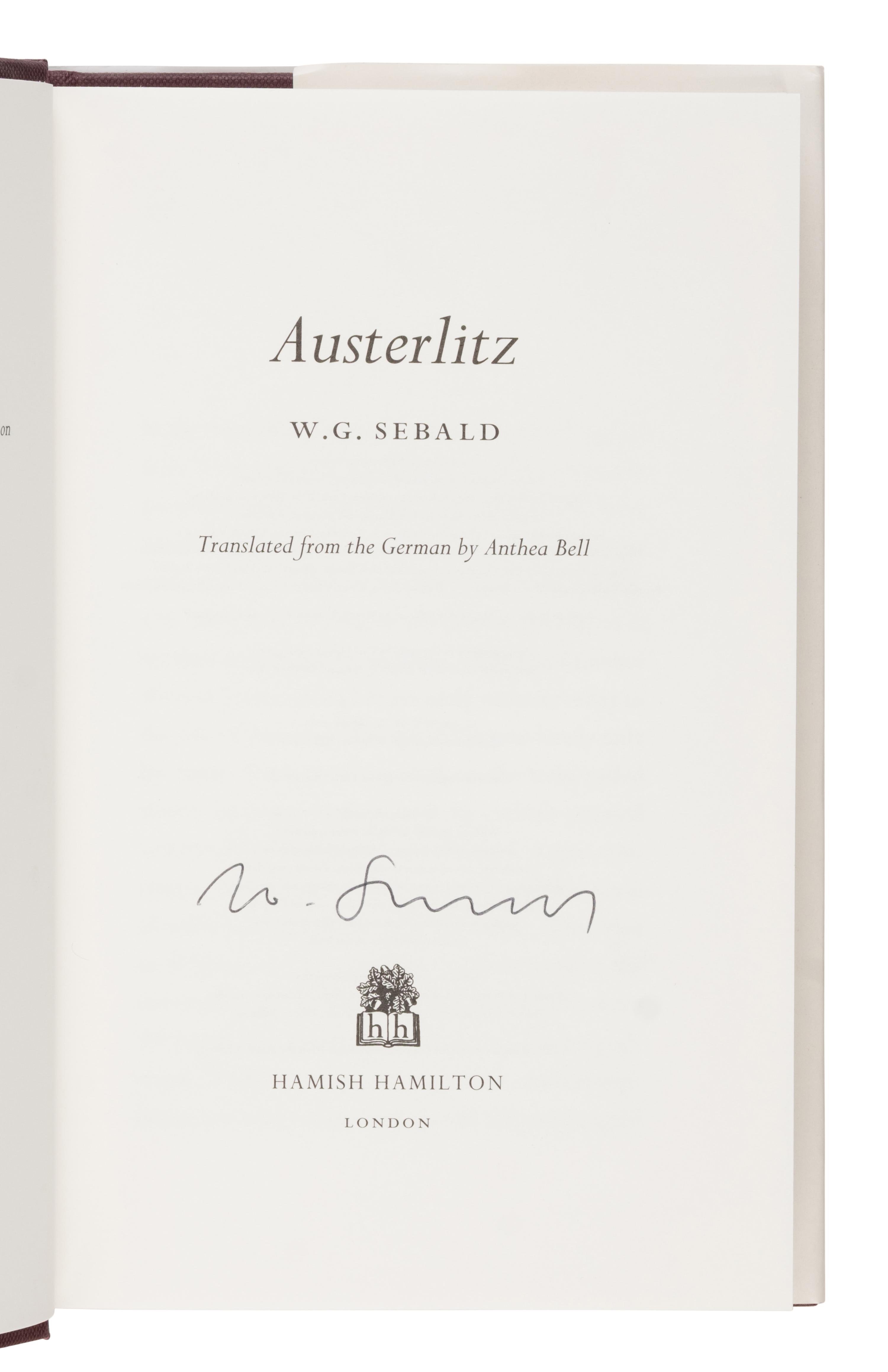 [Literature] Sebald, W.G. Group of 7 Titles