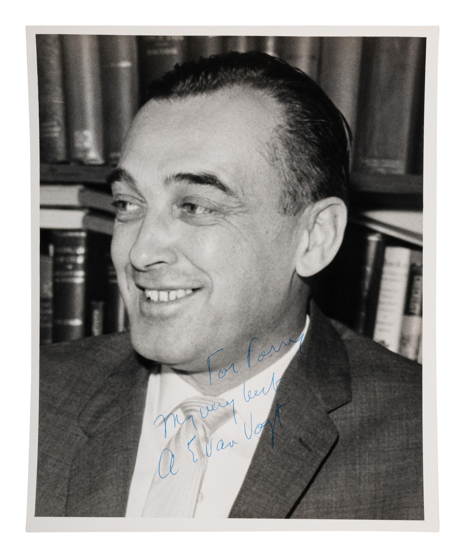 [ACKERMAN, FORREST J. (1916-2008)]. A large archive of photographs from the personal collection of Forrest J. Ackerman, including many inscribed photographs from various authors and celebrities.