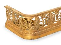 An Empire Style Gilt Bronze Fireplace Fender