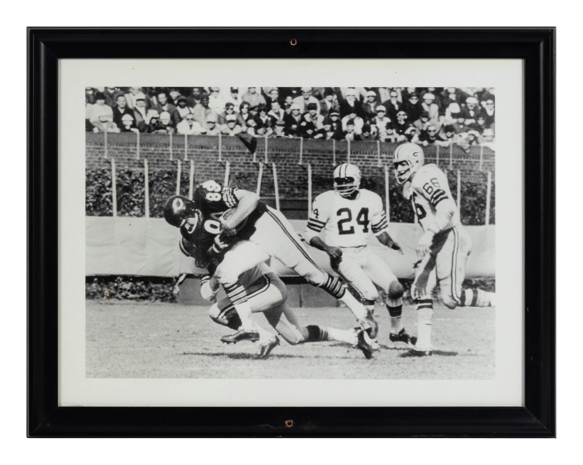 A Group of Seven Photographs Depicting Mike Ditka as a Player Formerly Displayed at Mike Ditka’s Restaurant