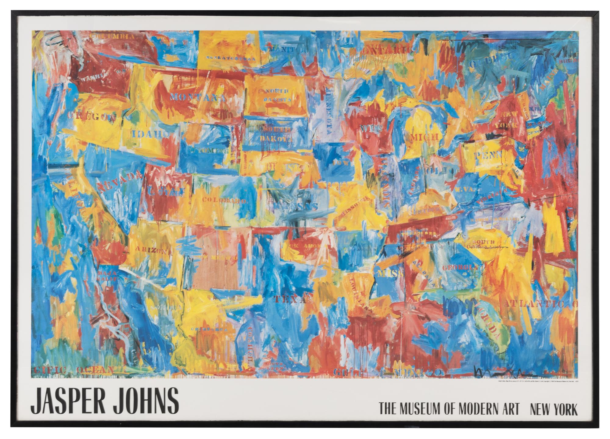 Exhibition poster from the Museum of Modern Art (Map), 1989