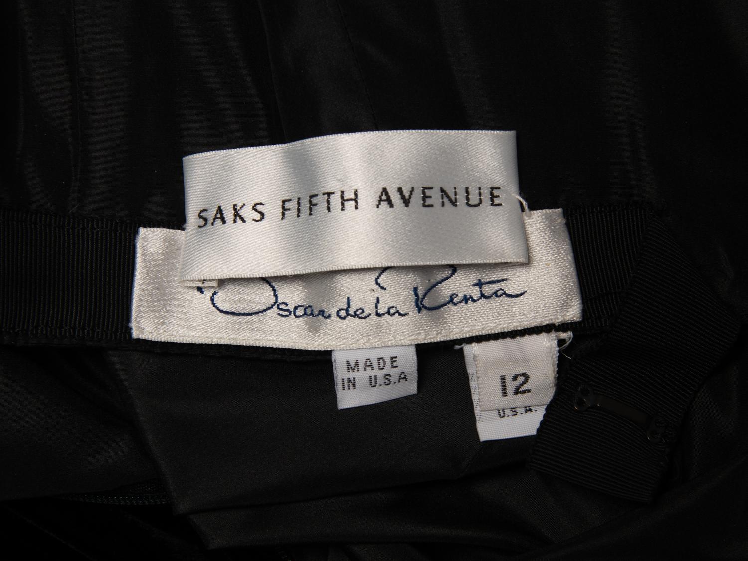 Oscar de la Renta, Silk Velvet Gown