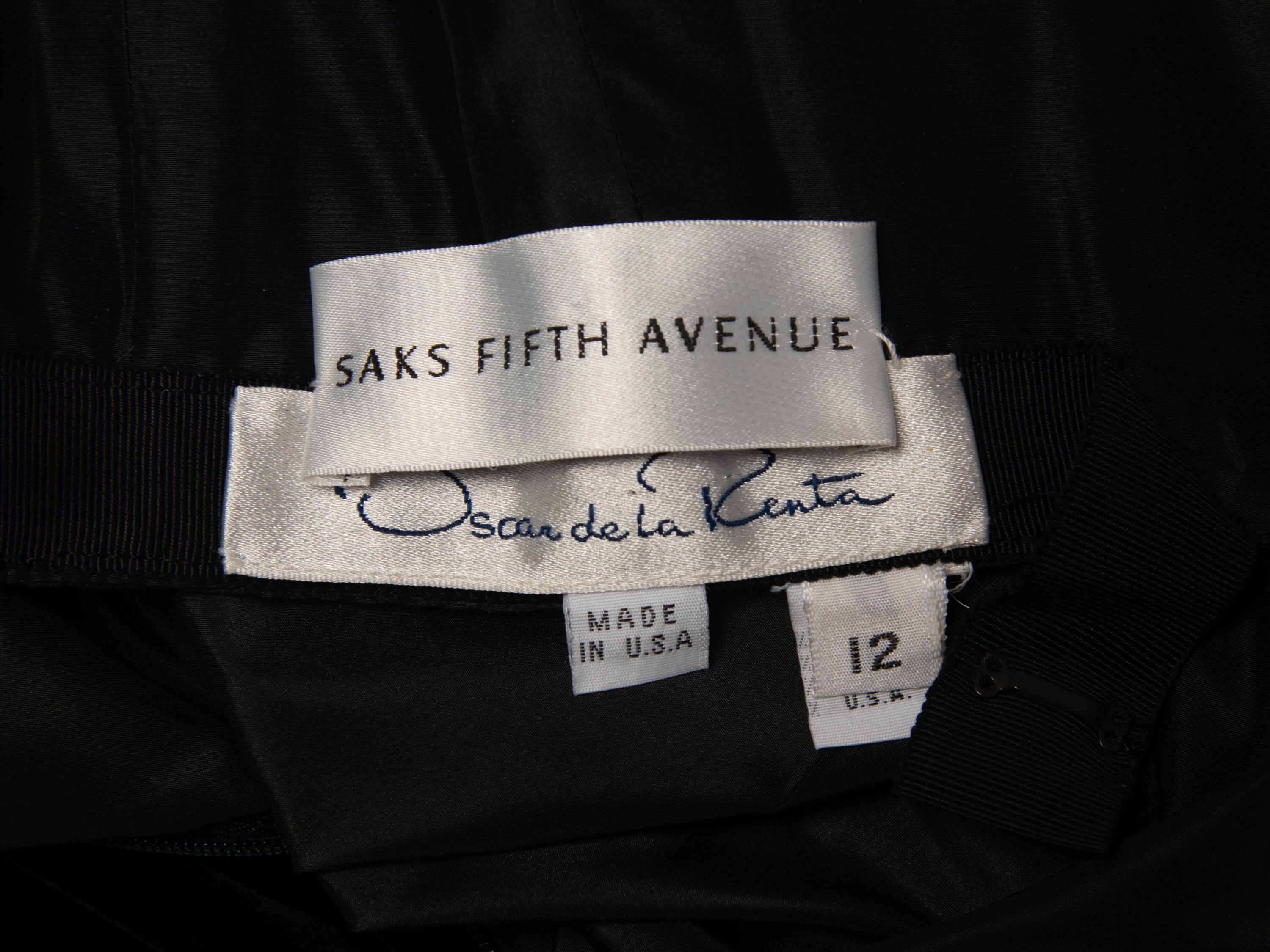 Oscar de la Renta, Silk Velvet Gown