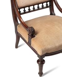 A Pair of Victorian Mahogany Slipper Chairs