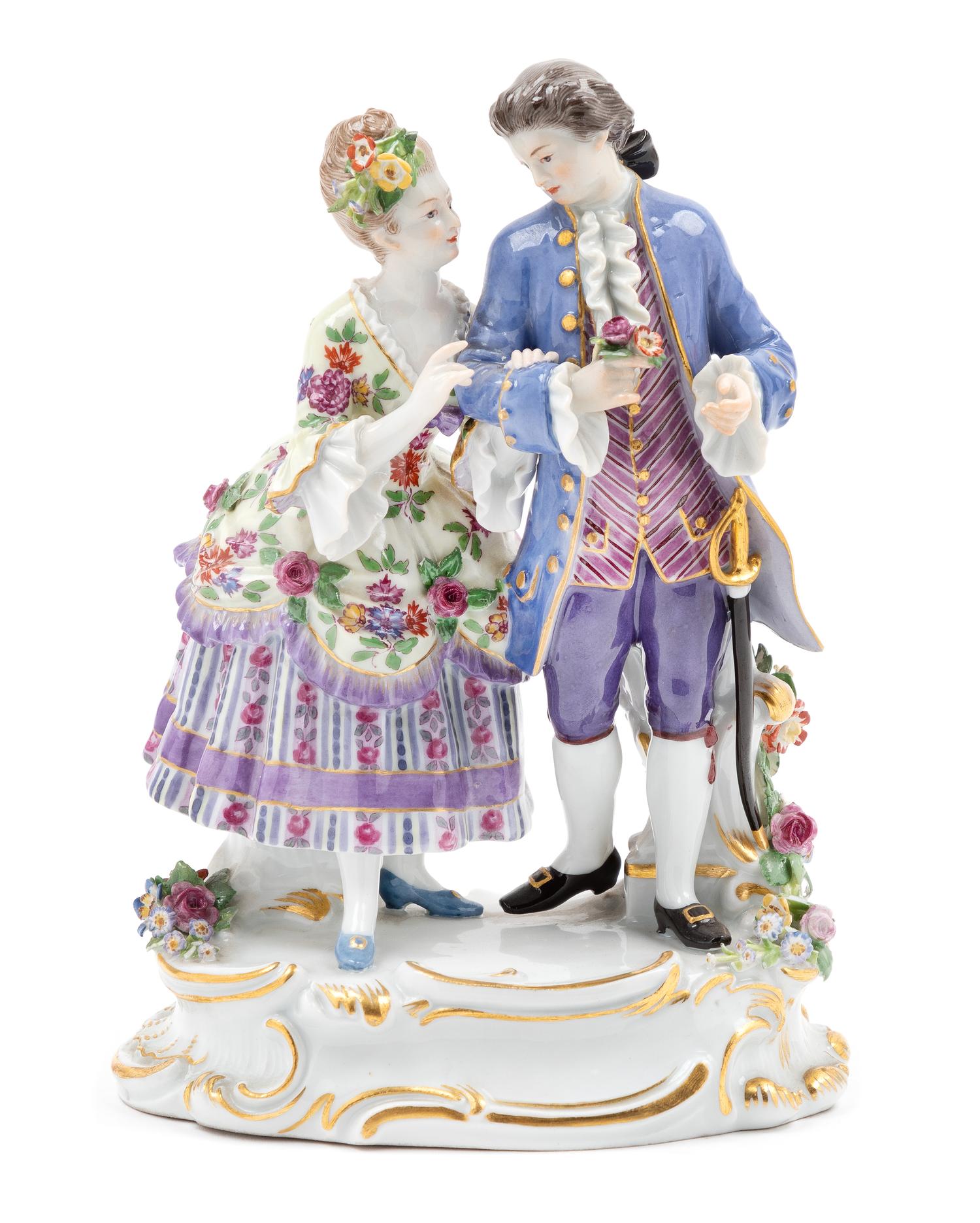 A Meissen Porcelain Figural Group Height 7 1/2 inches. — LATE 19TH/EARLY 20TH CENTURY