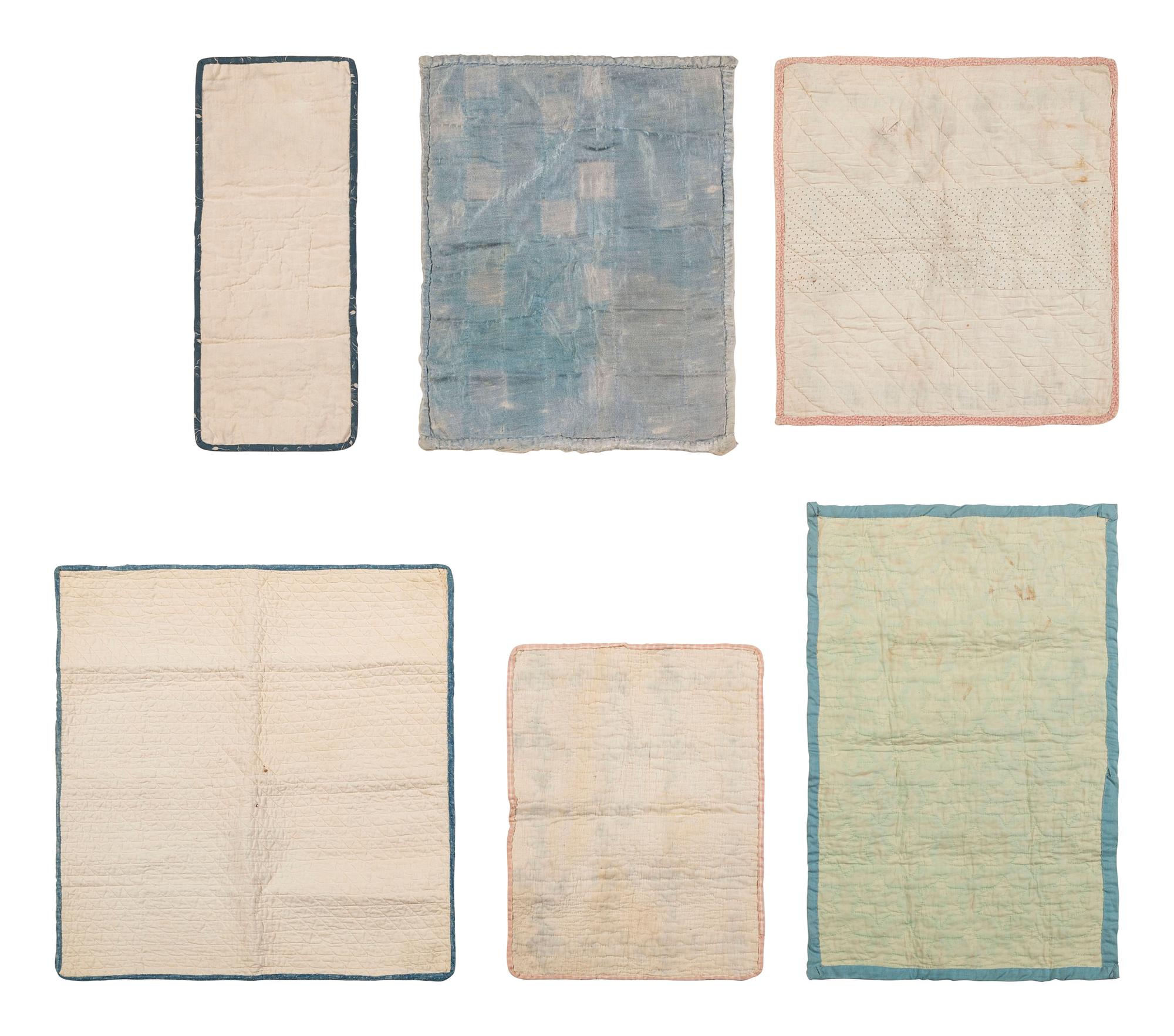 Six Pieced Cotton Doll Quilts