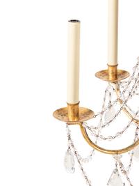 An Italian Giltwood and Tôle Six-Light Chandelier
