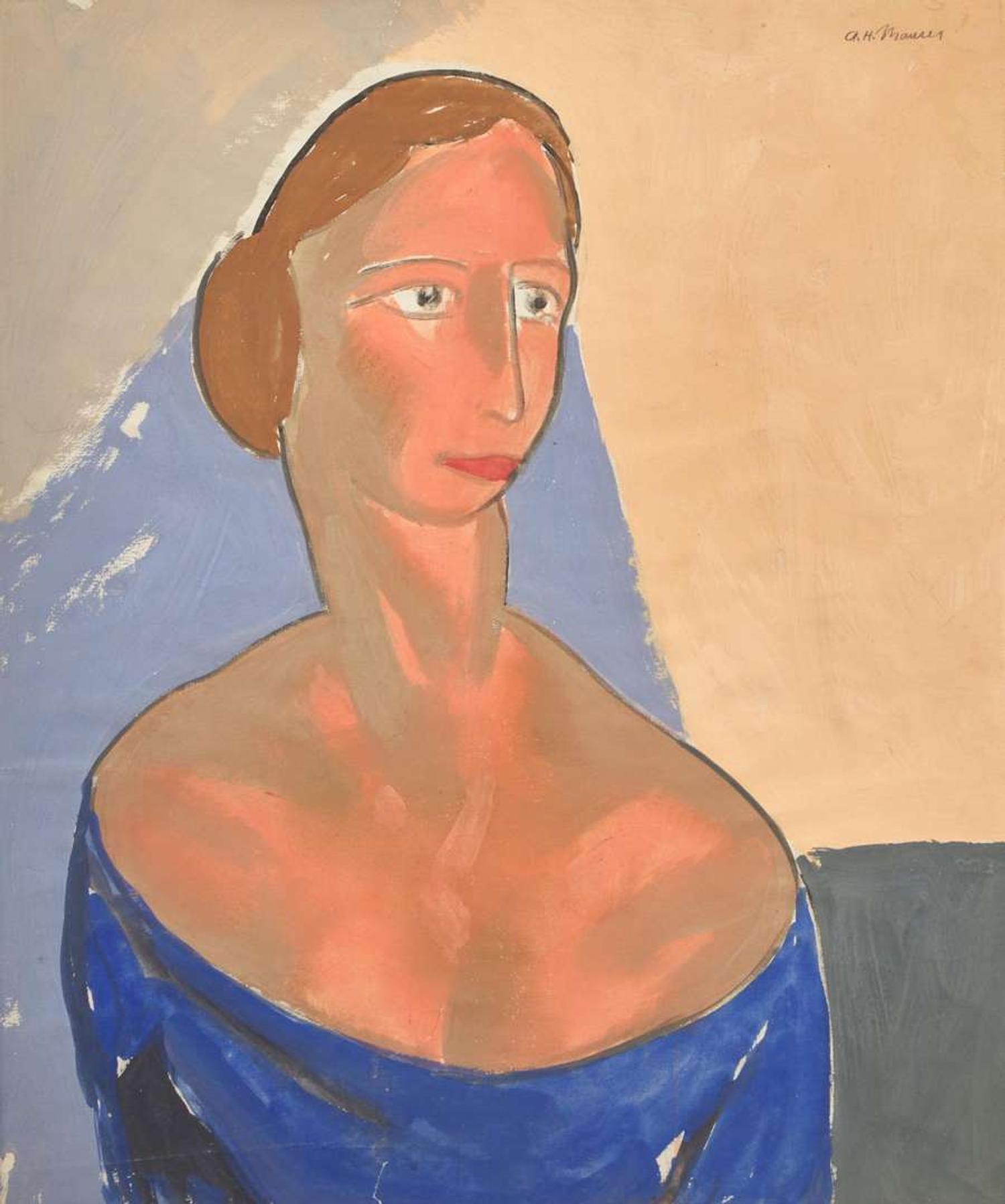 Alfred Henry Maurer (American, 1868-1932) - Woman Looking to Her Left