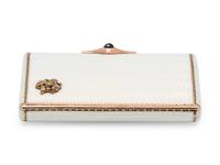 A Russian Silver, Gold and Guilloché Enamel Cigarette Case