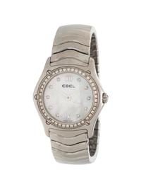 EBEL, STAINLESS STEEL AND DIAMOND 'WAVE' WATCH