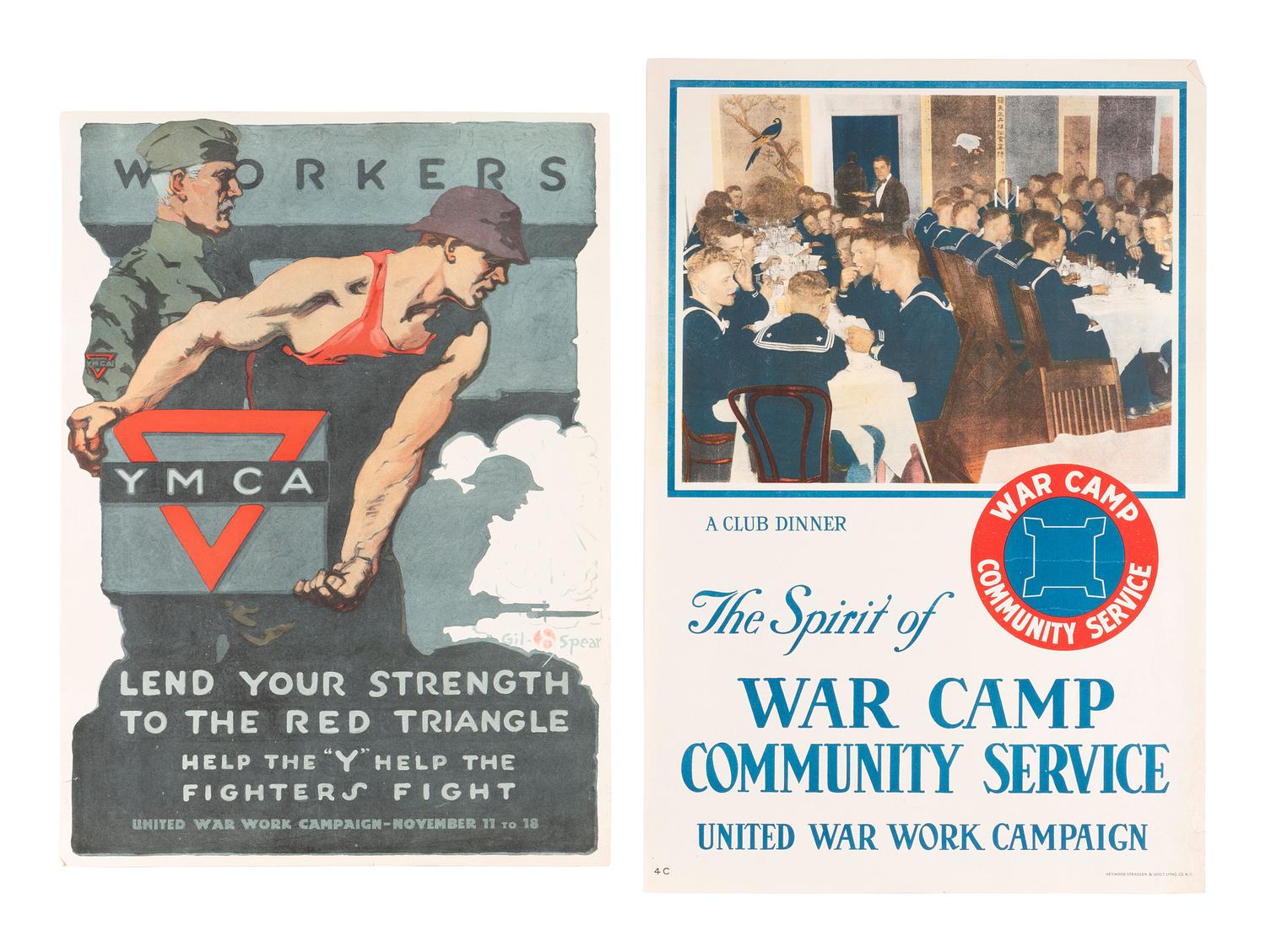 [WORLD WAR I]. A group of 9 posters advertising the United War Work Campaign of 1918, comprising: