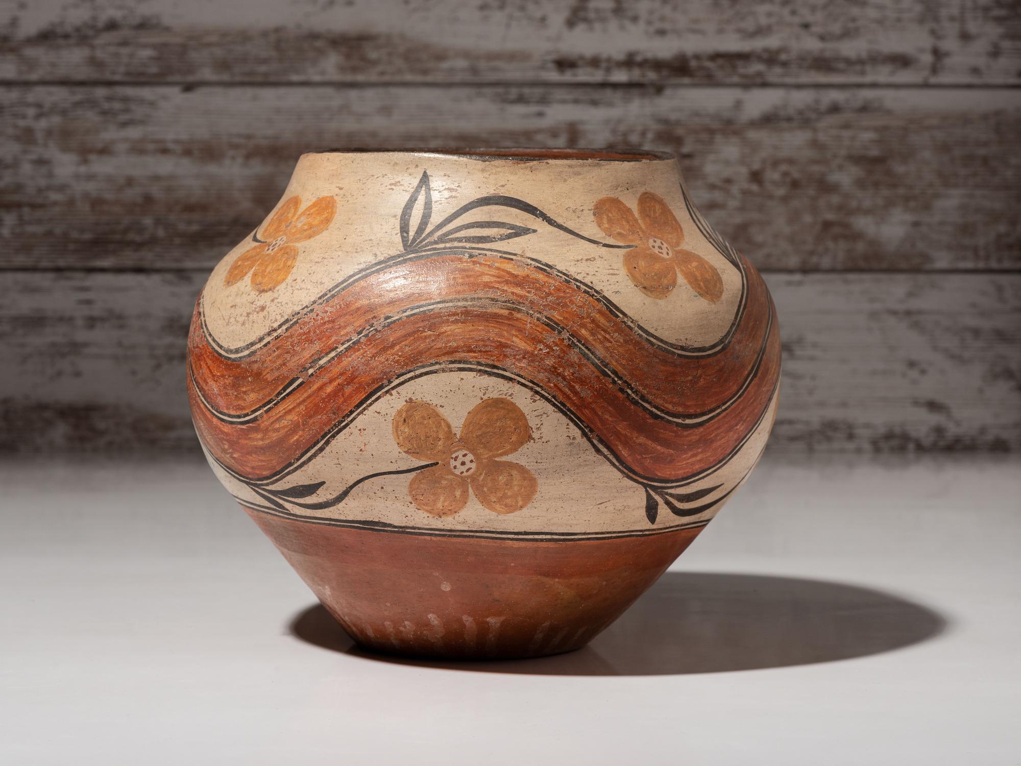 Zia Four-Color Pottery Jar