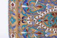 A Russian Enameled Silver-Gilt Cigarette Case