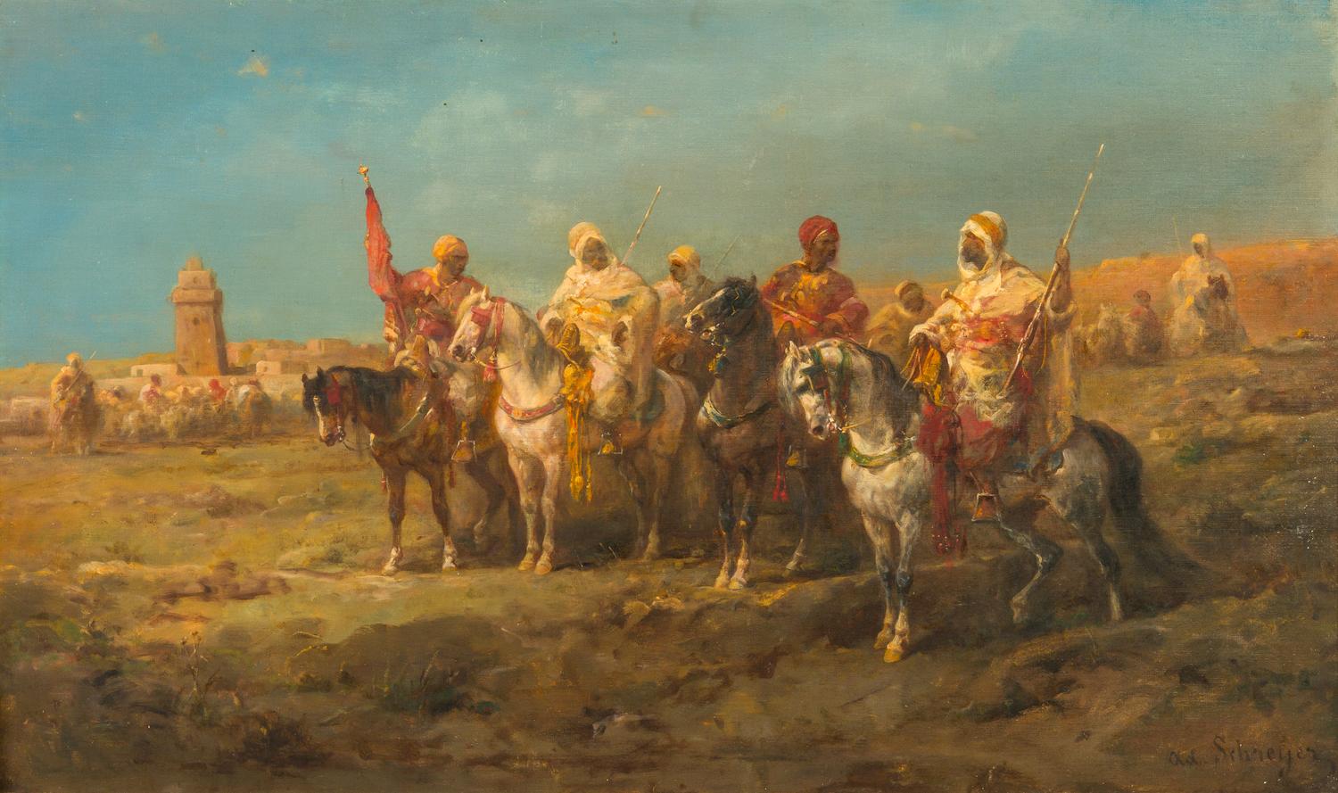 Adolf Schreyer, (German, 1828-1899), Discussing the Route