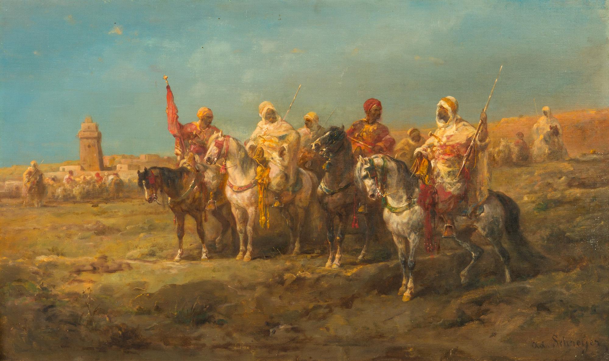 Adolf Schreyer, (German, 1828-1899), Discussing the Route