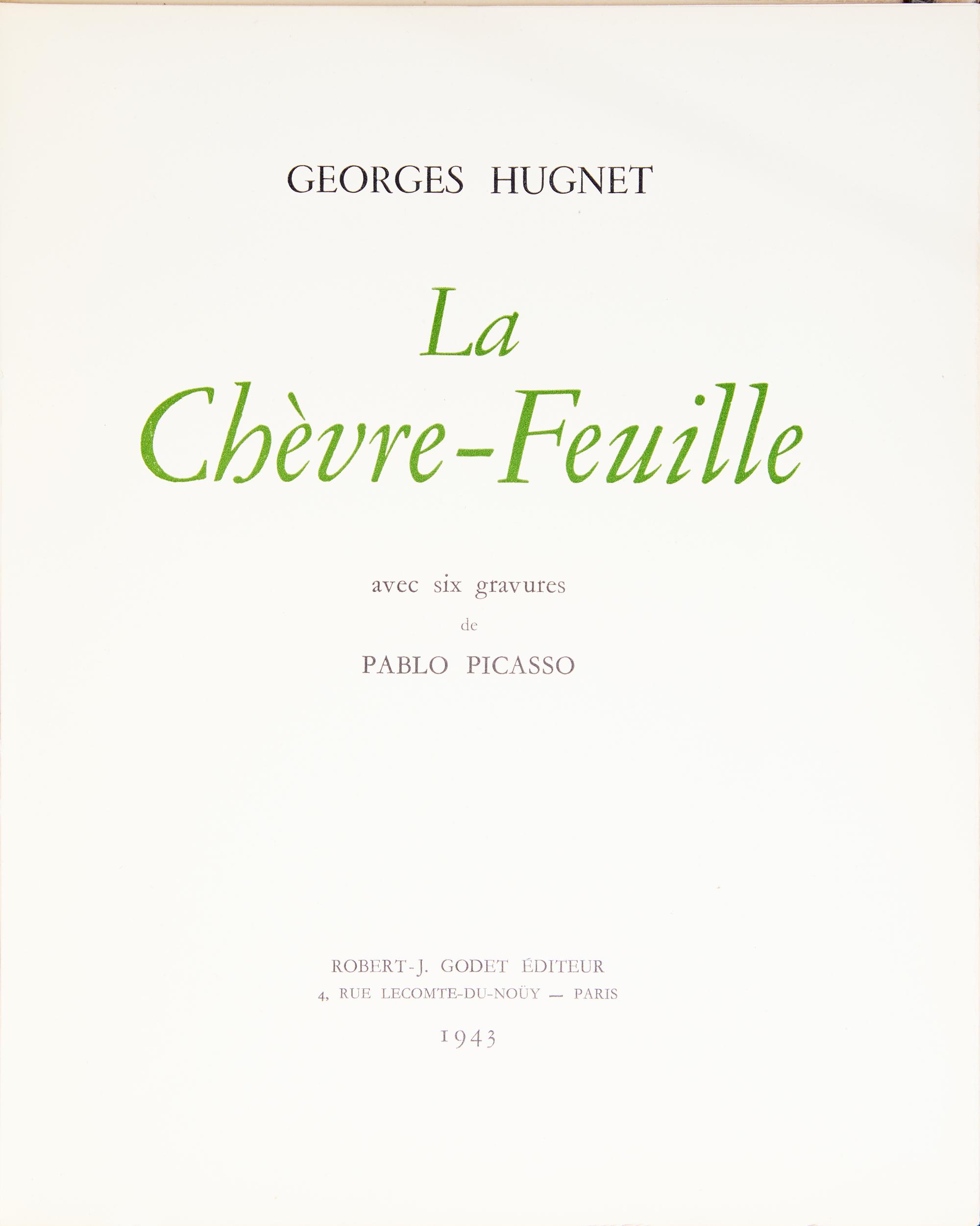 [Art] [Picasso, Pablo] Hugnet, Georges. La Chevre-Feuille