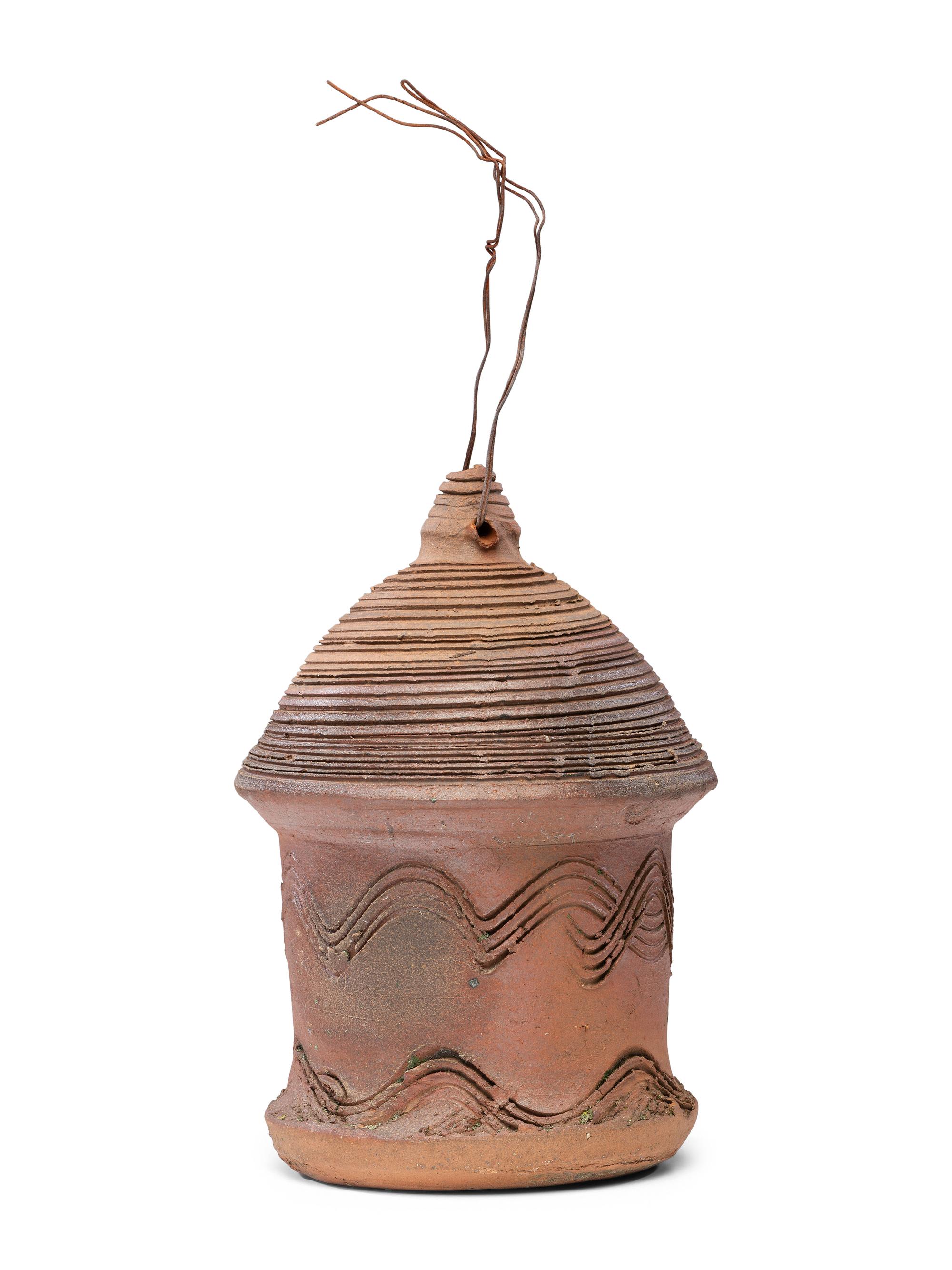 An Incised Sewer Tile Birdhouse