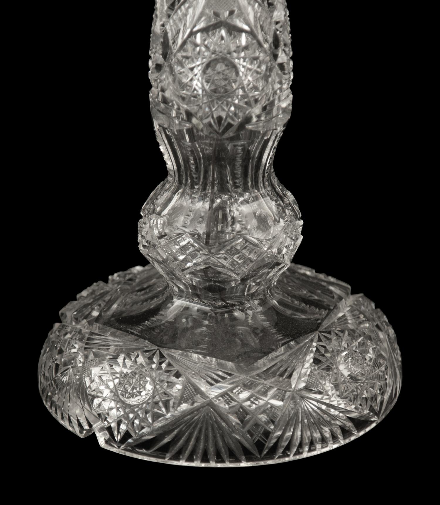 An American Cut Glass Table Lamp — 20th Century
