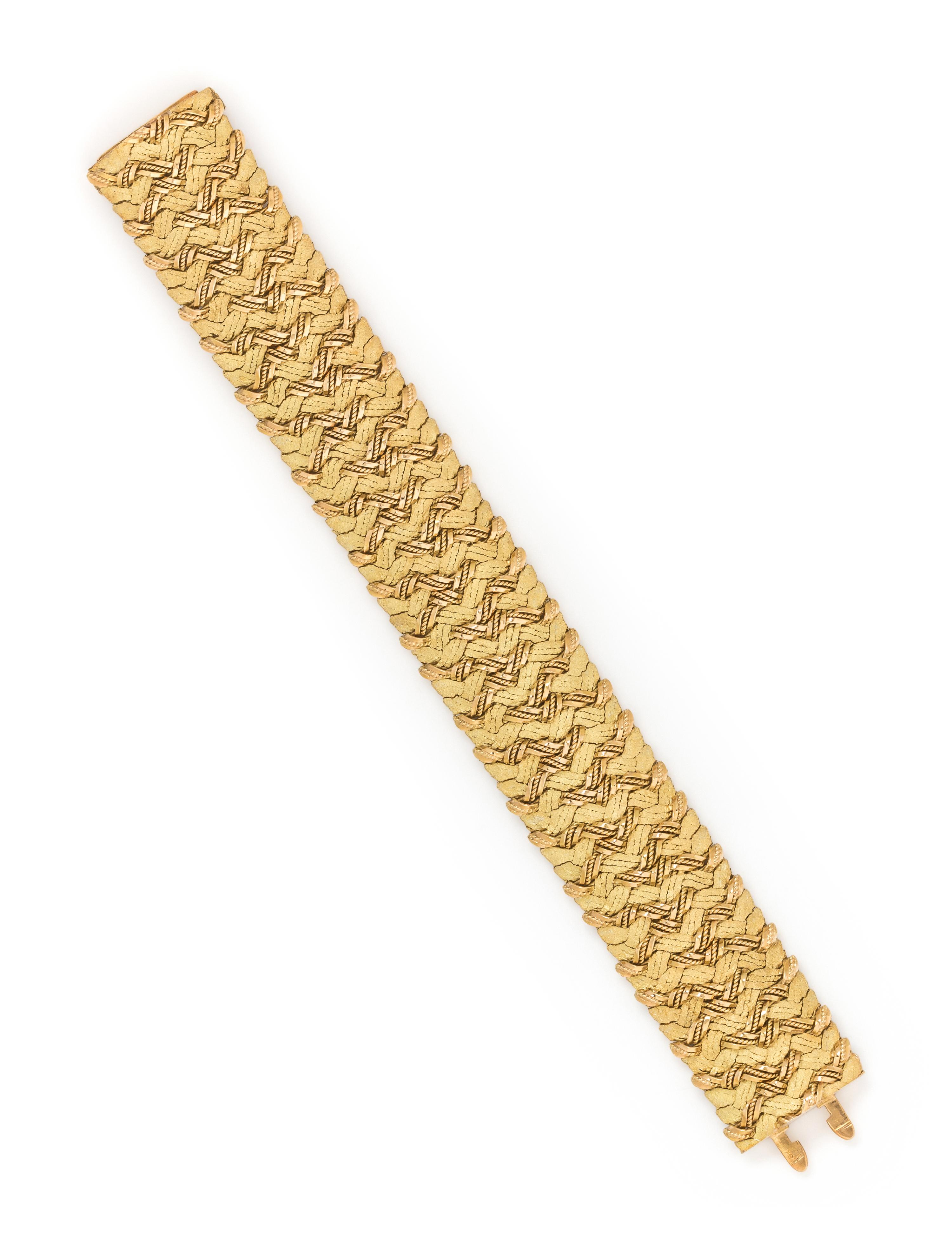 RENÉ SIM LACAZE, FRENCH, YELLOW GOLD BRACELET