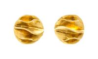 A Pair of 18 Karat Yellow Gold Earrings, Janet Gabriel, 8.70 dwts.