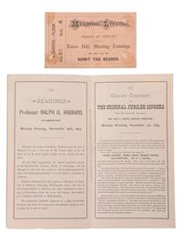 [MUSIC]. A group of tickets, handbills, and programs from the Fisk Jubilee Singers, comprising: