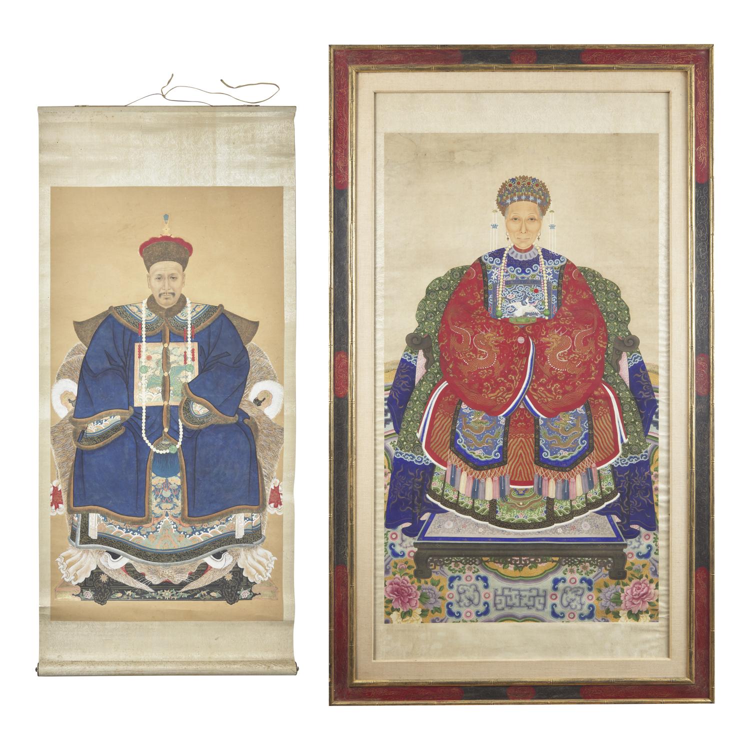 Two Chinese Ancestor Portraits