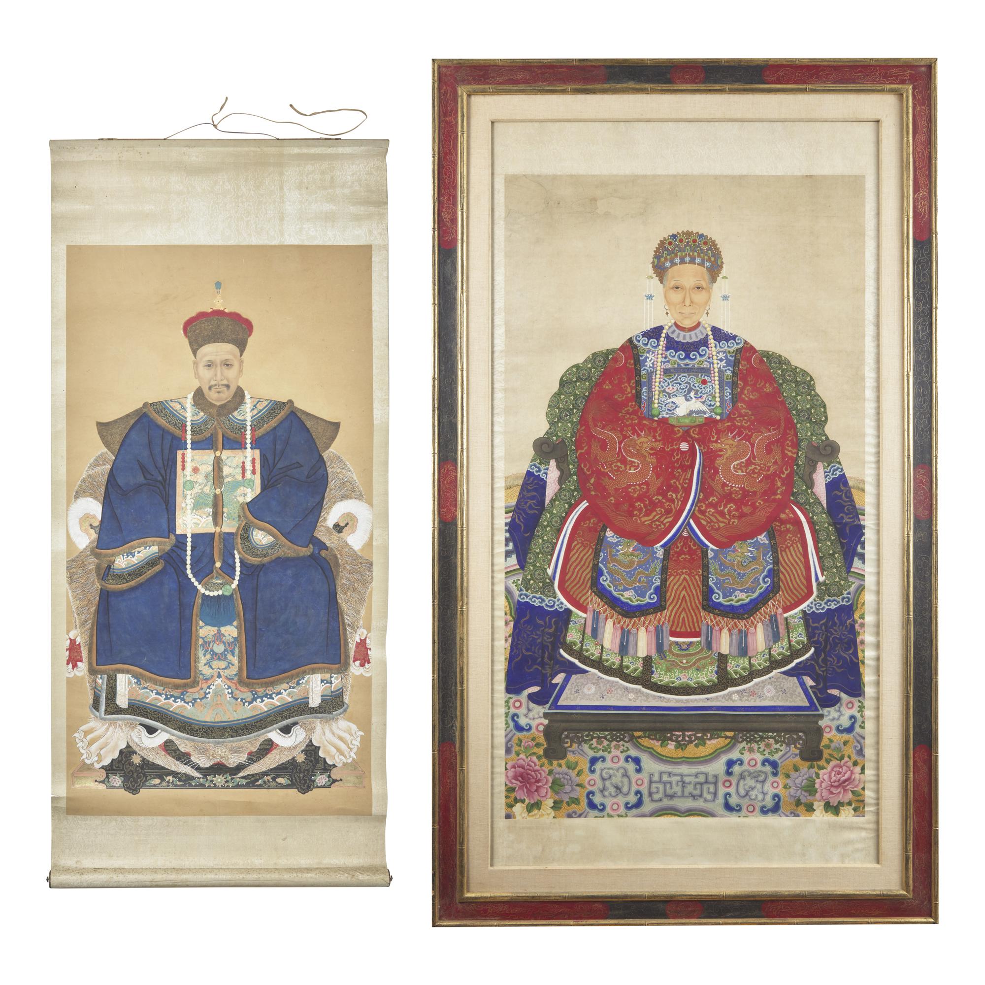 Two Chinese Ancestor Portraits
