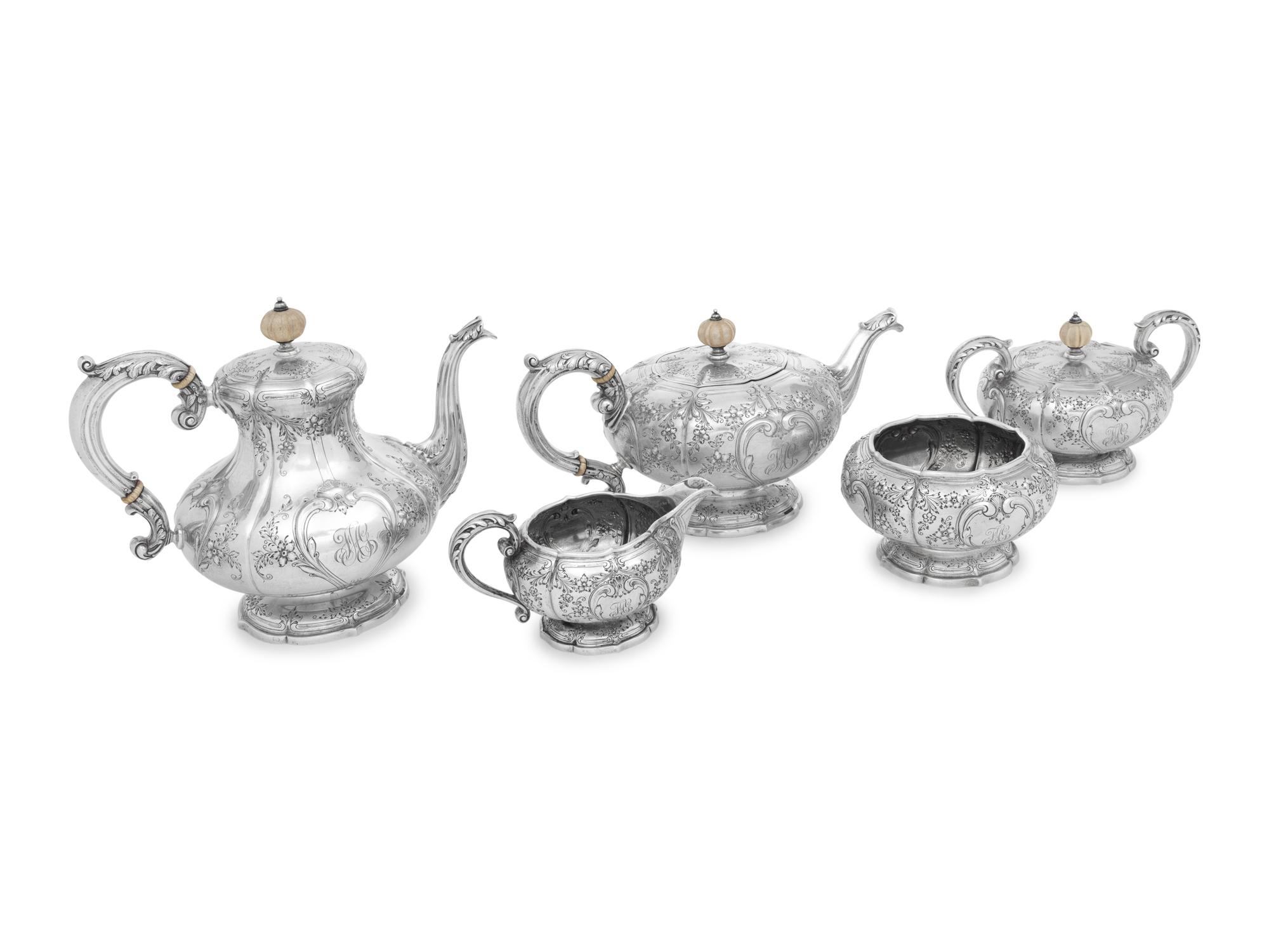 An American Silver Five-Piece Tea and Coffee Service