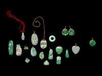 19 Small Chinese Jadeite Pendants