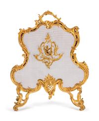A Louis XV Style Gilt-Bronze Firescreen — 19TH CENTURY