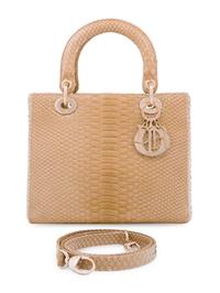 Christian Dior Tan Python Small Lady Dior Bag, 2009