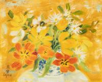 Tulipes sur Fond Jaune , 1976