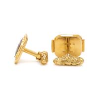 Elizabeth Gage, Enamel and Yellow Gold Cufflinks