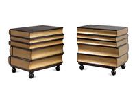 A Pair of Maitland-Smith Book-Form End Tables