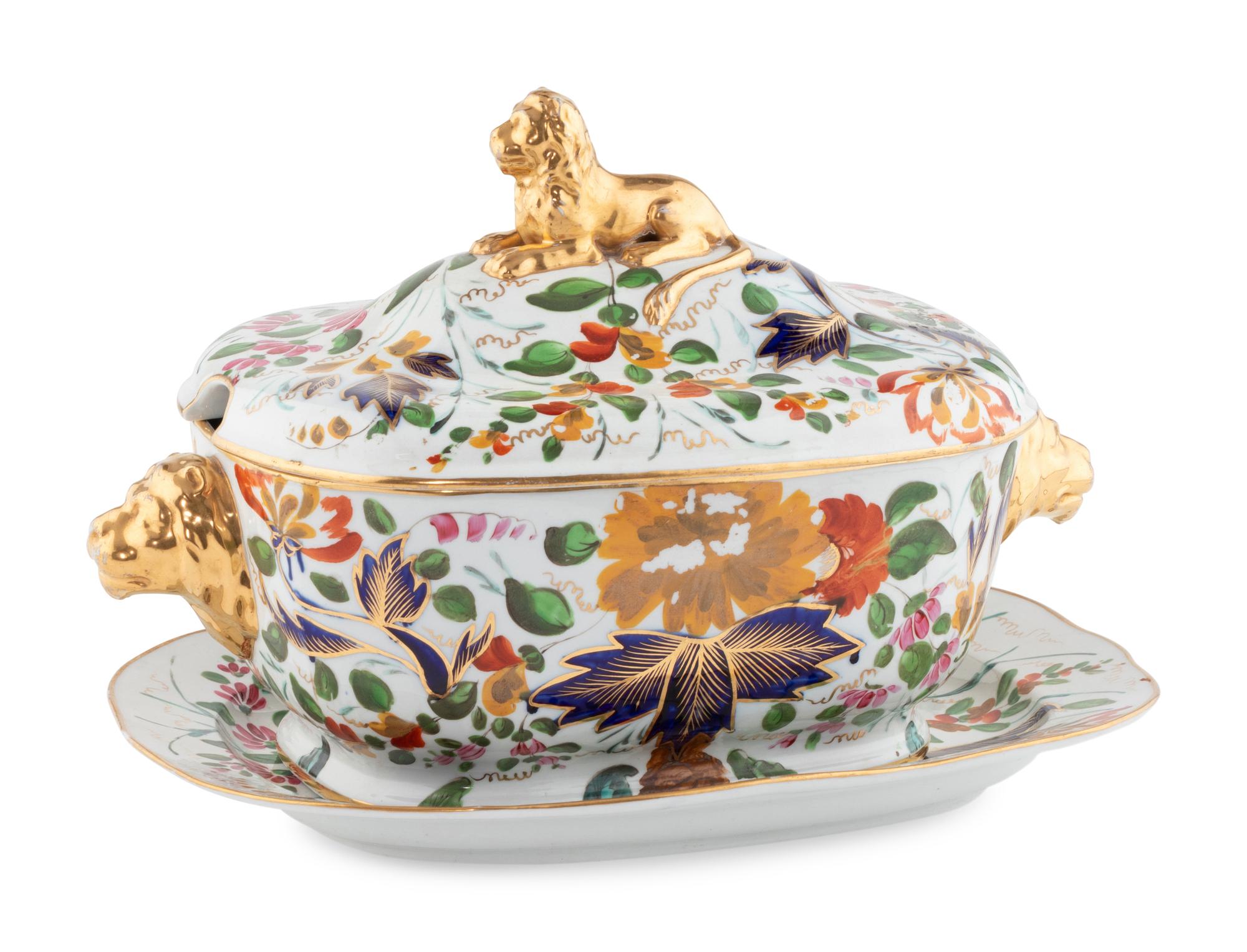 An English Porcelain Tureen and Platter