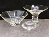 Three Steuben Glass Articles Height of tallest 6 3/4 inches.