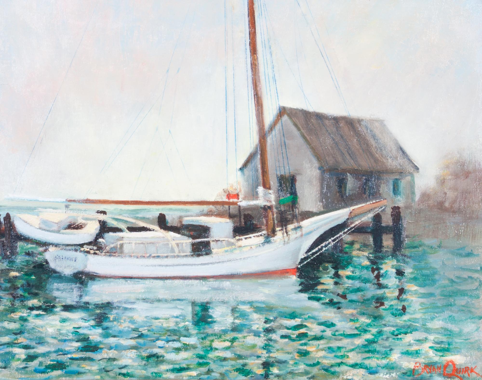 Bryan Quirk, (20th century), Docked Boat
