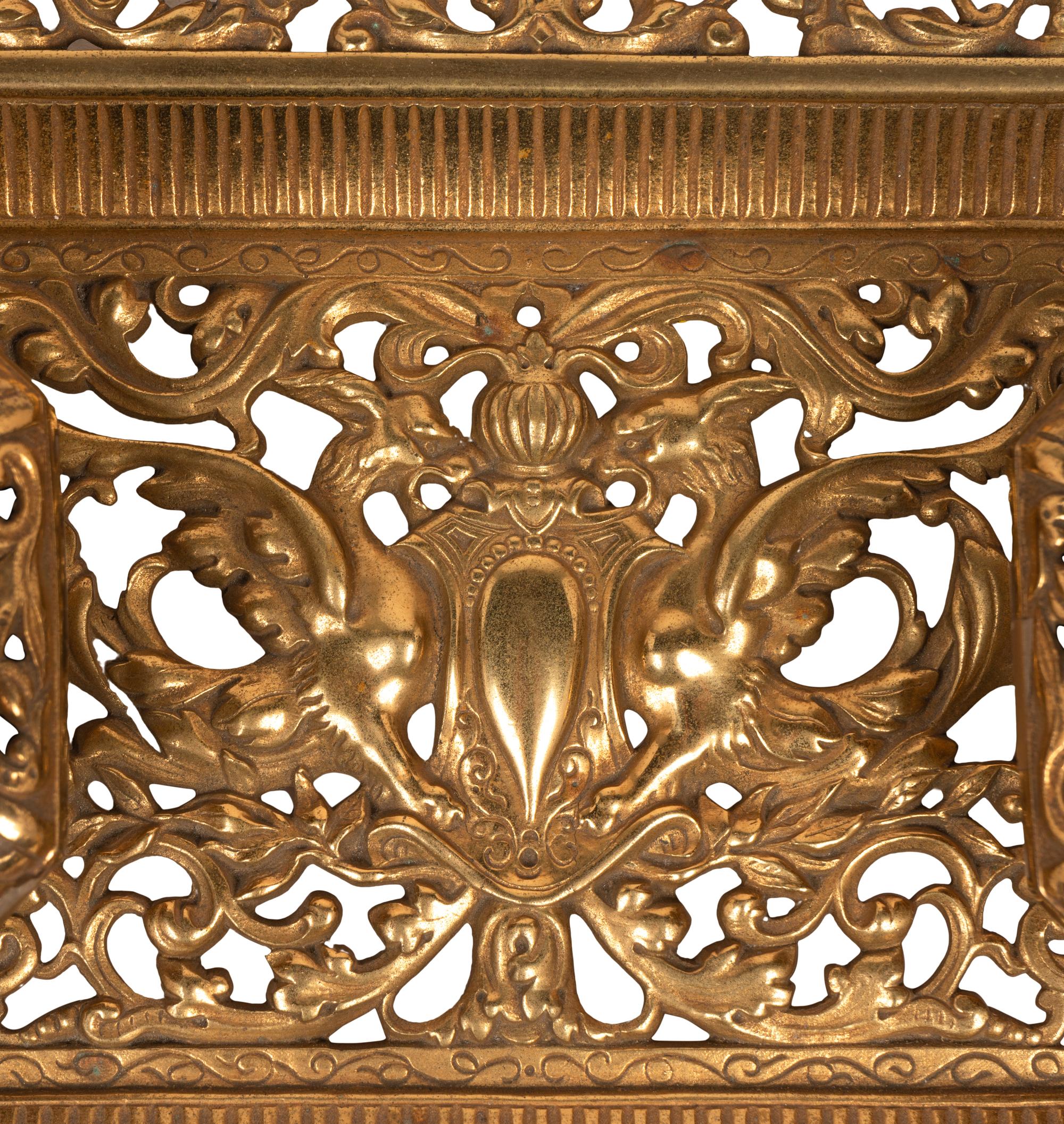 Two French Gilt Bronze Encriers