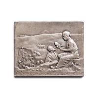 [EXONUMIA] A 1905 S.E. Vernier (1852-1927) Silvered-Bronze Commeorative Plaque for Auguste Mariette and the Musee de Boulaq