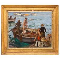 Dame Laura Knight (British, 1877-1970) — Children in a Rowboat, 1916
