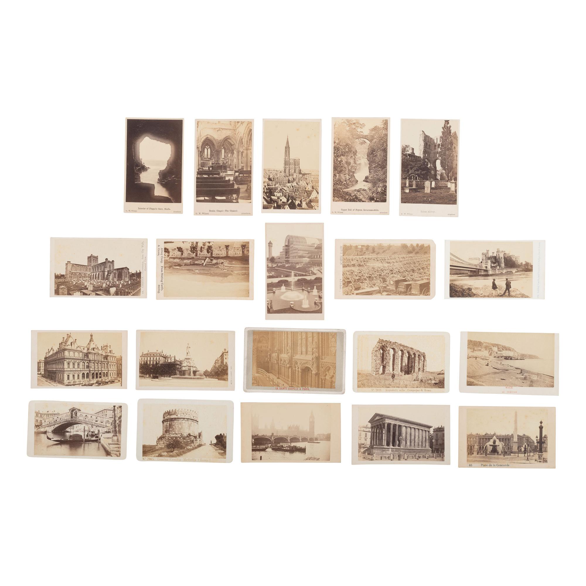 [Early Photography] Group of 325 Carte de Visites of European Subjects, Landmarks, Art, and More