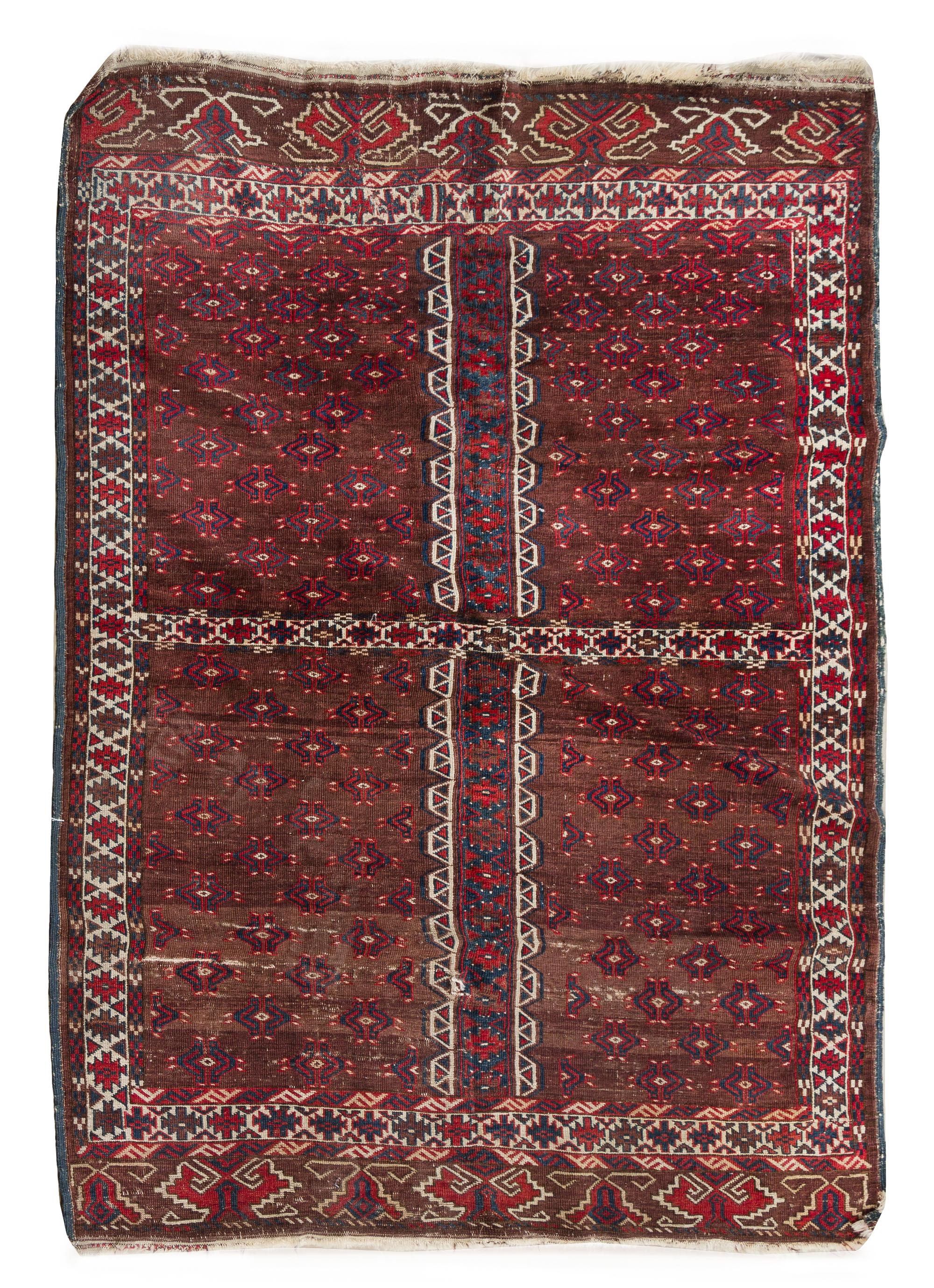 A Yomut Wool Rug 5 feet 6 inches x 4 feet 1 inch.