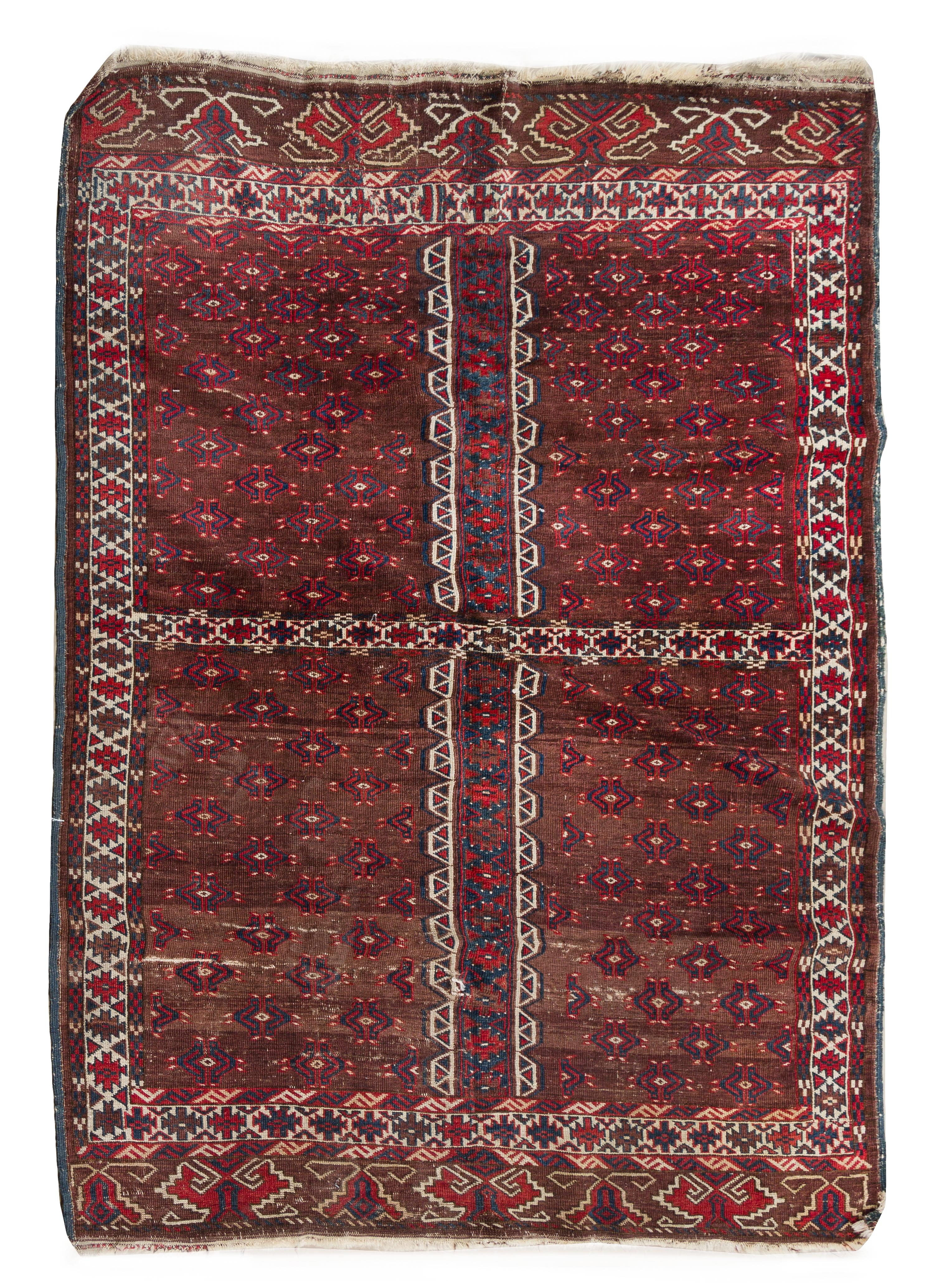 A Yomut Wool Rug 5 feet 6 inches x 4 feet 1 inch.