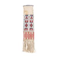 Sioux Beaded Hide Tobacco Bag