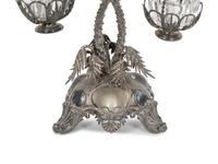 An English Silver-Plate Epergne and a Circular Plateau