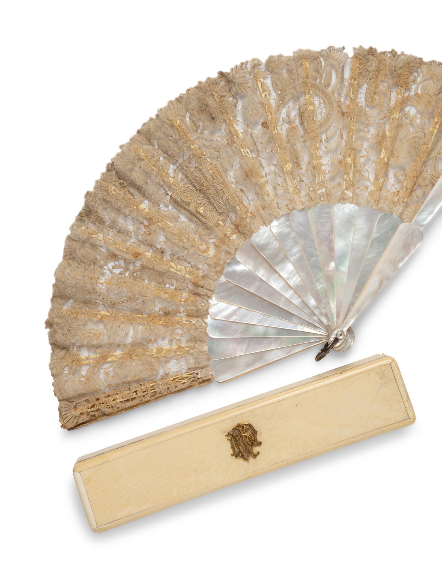 Bertha Palmer's Personal Items: Vanity Items and Fan, 1890-1910