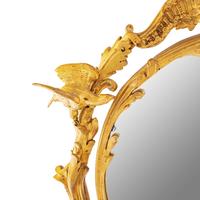A Rococo Revival Gilt Bronze and Giltwood Dressing Mirror