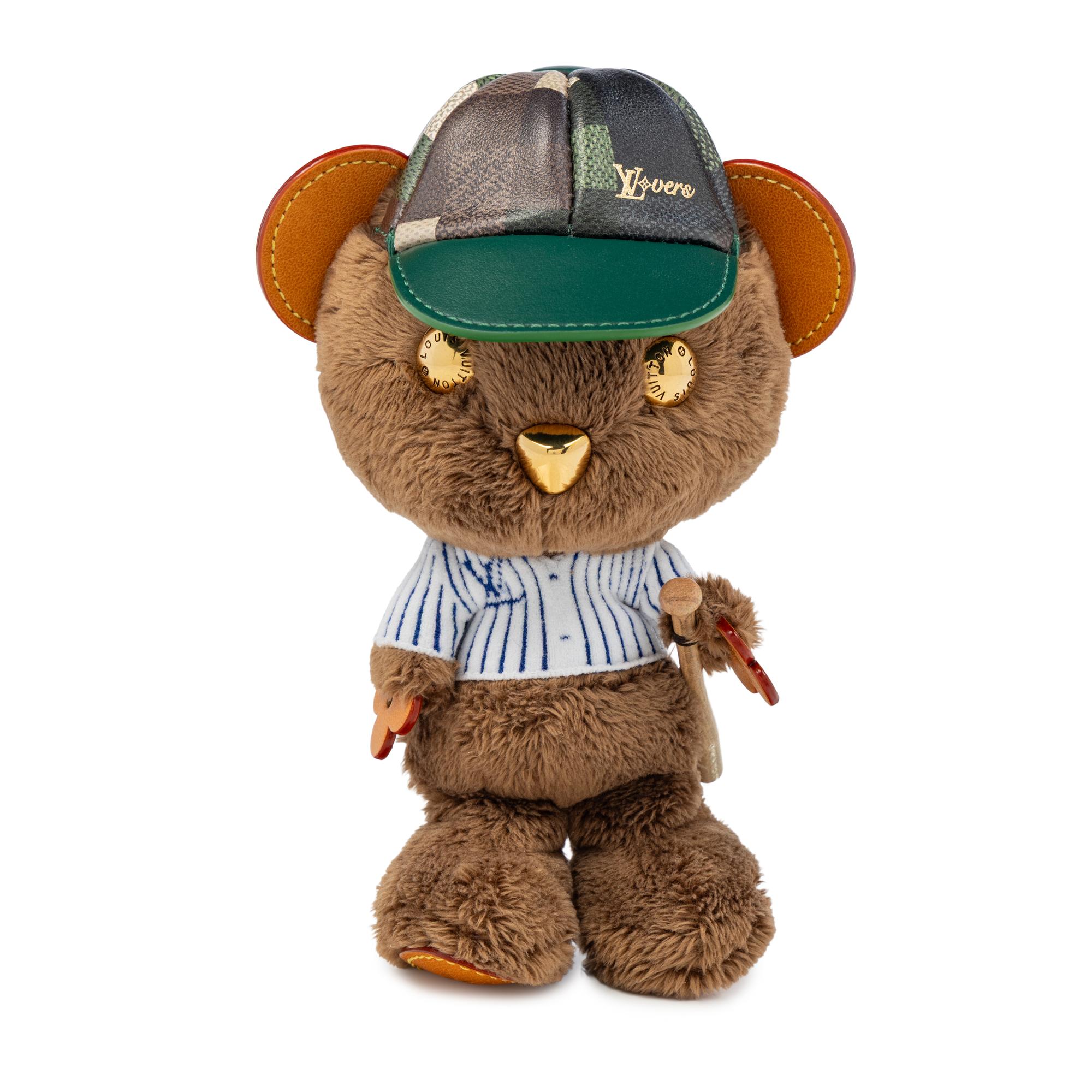 LOUIS VUITTON, PLUSH BASEBALL LOUIS BEAR BAG CHARM